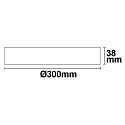 ISOLED LED ceiling luminaire, IP20, round, � 30cm, 24W 4000K 1850lm, dimmable, white