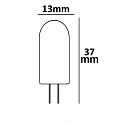ISOLED Pin based LED lamp 48SMD, IP62, sealed, G4, 12V AC / DC, 2W 3000K 150lm 360�, not dimmable
