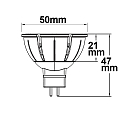ISOLED Lampe � r�flecteur MR16 dimmable GU5,3 7,55W 500lm 2700K 36� CRI >98 gradable