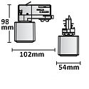 ISOLED 3-phase socket adapter with safety plug, max. 6A, incl. childlock ( CLASSIC + S1), white