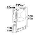 Projecteur PRISMATIC pivotant, rotatif IP65, anthrazit 
