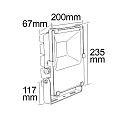 Projecteur PRISMATIC pivotant, rotatif IP65, anthrazit 