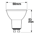ISOLED LED spot SUNSET, dim-to-warm, GU10, 5.5W 2200-3000K 345lm 410cd 60�, CRi >90, silver