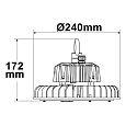 ISOLED LED hall lighting spot FL, ball impact resistant, IP65, 120W 18000lm, 1-10V dimmable, 4000K 120°