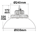 ISOLED LED hall lighting spot FL with Alu reflector, IP65, 120W 18000lm, 1-10V dimmable, 4000K 80�