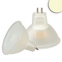 Pin based LED spot opal MR16, IP52, 12V AC / DC, GU5.3, 3.5W 3000K 280lm 270�, not dimmable