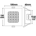 ISOLED Downlight PRISM dimmable IP54, blanche gradable