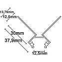ISOLED Profil� pour construction � sec, aluminium