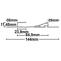 ISOLED LED drywall lighting profile SINGLE CURVE, indirect lightbeam, for 1 LED-Strip, aluminium, 200cm, anodized aluminium