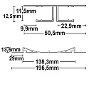 ISOLED Profil� pour construction � sec DOUBLE CURVE, argent