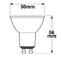 ISOLED Prismatic LED spot, GU10, 5W 3000K 430lm 899cd 45�, CRi >90, dimmable, partially satined