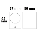ISOLED Luminaire mural Bas, angulaire GU10 IP54, noir  