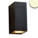 Luminaire mural haut bas GU10 IP54, noir  