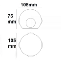 ISOLED Outdoor LED wall luminaire Up&Down 4*1W CREE, with focus lenses, 4-seitig, IP54, 4W 32000K 350m, aluminium, sand black
