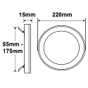 ISOLED Luminaire apparent / encastr� Slim Flex IP44, blanche 