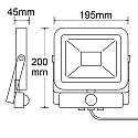 Projecteur pivotant, rotatif IP65, noir , blanche 
