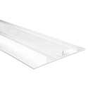 LED drywall lighting profile PLANAR, indirect lightbeam, for 2 LED strips, aluminium, 200cm, white RAL 9003