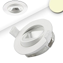 Lumière encastrée pivotant, dimmable IP44, blanche gradable 8W 450lm 3000K CRI >94