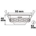 Lumière encastrée pivotant, dimmable IP44, blanche gradable 8W 450lm 3000K CRI >94
