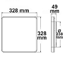 Applique et plafonnier IP54, blanche 