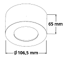 ISOLED Luminaire de surface LUNA dimmable, indirect IP20, blanche gradable