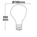 ISOLED LED Deko-filament Vintage Line 165, E27, 4W 2200K 150lm 360�, CRi >95, dimmable, amber glass