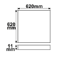 LED panel Professional Line 625 UGR<19 8H, IP40, 36W 4000K 4500lm 120�, white RAL 9016, push/DALI dimmable