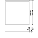 Panneau à LED Frame 620, gradable 40W 3700lm 4000K CRI >83