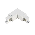 Connecteur en L triphasé SERIE S1 SURFACE conducteur de protection à l'intérieur, conducteur N à l'extérieur, blanc mat