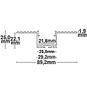 ISOLED Profil� pour construction � sec CEILING 21, aluminium