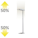 ISOLED Lampadaire Office Pro haut bas, argent gradable