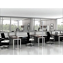 ISOLED Lampadaire Office Pro haut bas, argent gradable