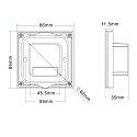 ISOLED Sys-Pro recessed touch-radio-remote, 1 Zone, 1x0-10V output, 85-265V, black