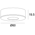 ISOLED Lumi�re encastr�e MiniAMP dimmable IP20, noir  gradable 3,6W 240lm 3000K 60� 60� CRI >91