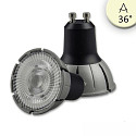 Full spectrum LED spot TOQ, GU10, 5.5W 3000K 440lm 1431cd 36�, CRi >98, dimmable, grey-black