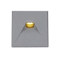 Angular aluminium cover 2 for LED wall luminaire Sys-Wall68, silver-grey