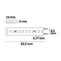 LED CRI9R Linear 48V-Flex strip, 8W, IP68, red, 500cm