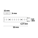 LED CRI9B Linear 48V-Flex strip, 8W, IP68, blue, 500cm