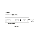ISOLED LED CRI919 / 940 MiniAMP Flex strip, 12V, 10W, dynamic white, both sided cable with male plug, 500cm