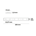 LED CRI919 / 940 MiniAMP Flex strip, 24V, 10W, dynamic white, both sided cable with male plug, 250cm