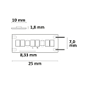 LED CRI919 / 940 MiniAMP Flex strip, 12V, 15W, dynamic white, both sided cable with male plug, 250cm