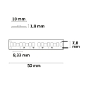 ISOLED LED CRI919 / 940 MiniAMP Flex strip, 24V, 15W, dynamic white, both sided cable with male plug, 120cm