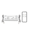 LED dynamic whit push/radio PWM controller MiniAMP incl. remote, 12-24V DC, 60-120W, 5A, with 2x 30cm cable