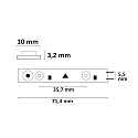 ISOLED LED HEQ840 Flex strip lens 160°, 24V, 17W, IP20, neutral white