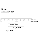LED UV-C MiniAMP Flex strip 270nm, for surface disinfection, IP54, 12V DC, 12W, 1-sided with male plug, 116cm, black