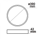 ISOLED LED ceiling luminaire PRO,round, Ø 30cm, suitable for offices, 30W, ColorSwitch 2700|3000|4000K, dimmable, white