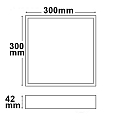 ISOLED Luminaire de plafond PRO 300MM angulaire, pour VDU, CCT Switch IP20, blanche gradable