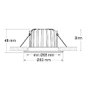 ISOLED Recessed LED luminaire Sys68 MiniAMP, IP52, � 8.3cm, 24V DC, CRi >92, swivelling 30�, dimmable, 5W 3000K 500lm 60�, white