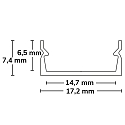 ISOLED Profil de montage PURE14 S, aluminium
