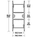 ISOLED Profil de montage HIDE DOUBLE haut bas, aluminium
